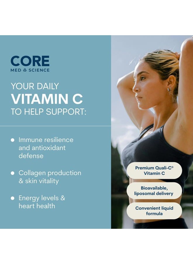 Core Med Science Liposomal Vitamin C 1000 mg Liquid - Formed LIPOSOMES - Original Formula - Quali®-C Vitamin C - Made in The USA - Optimized Absorption - Immune Support - Non-GMO Vegan 30 Servings - Image 2