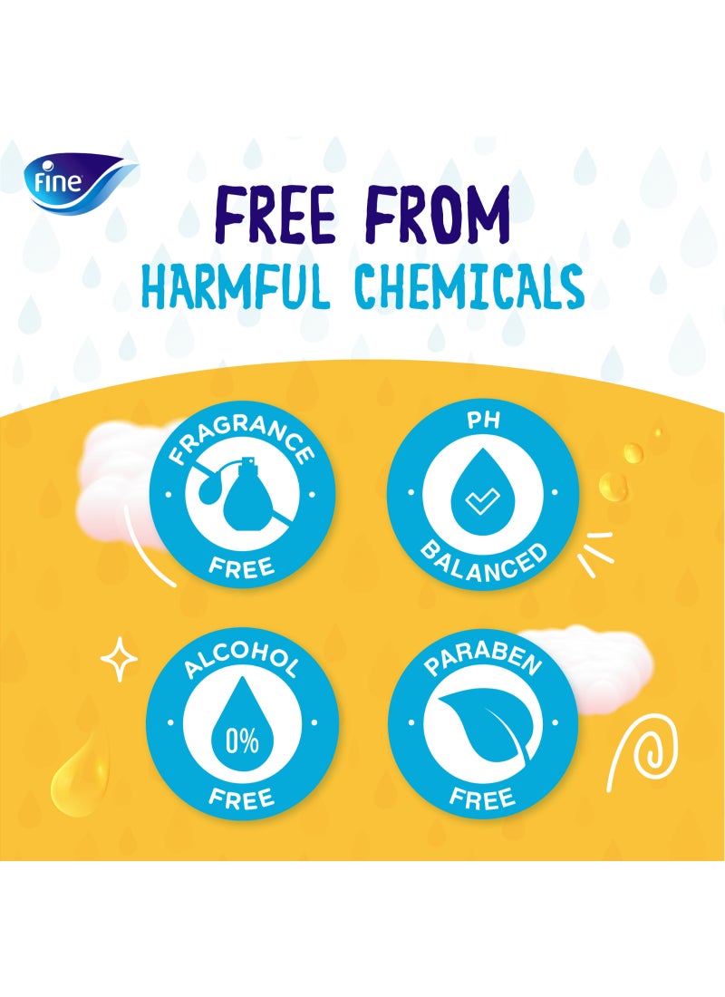 Fine Baby Aqua Wipes 99.9% Pure Water 72 Wipes - Image 5