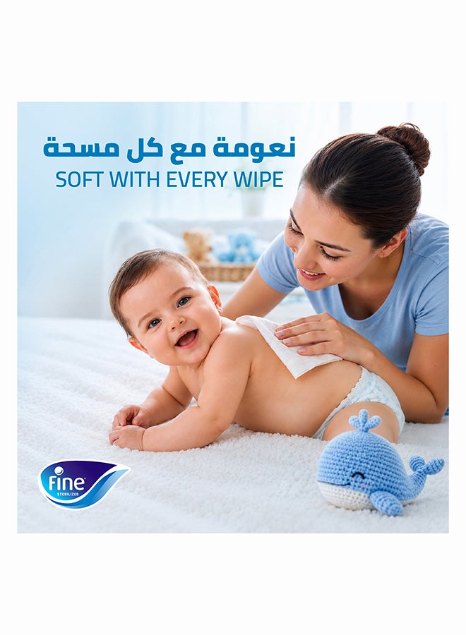 Fine Baby Aqua Wipes 99.9% Pure Water 72 Wipes - Image 4