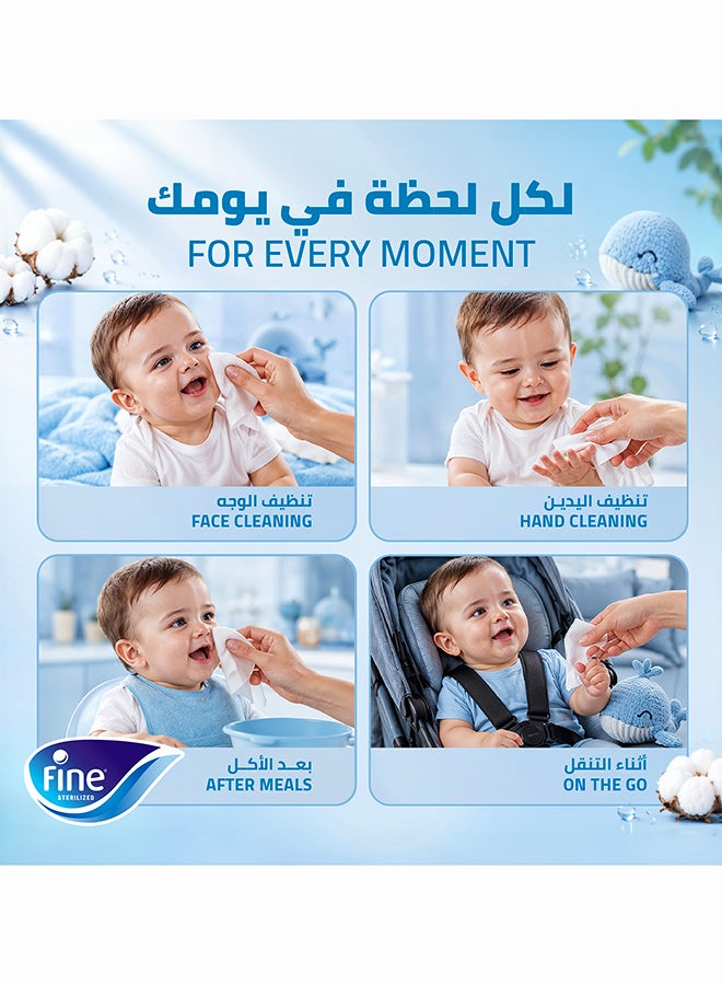 Fine Baby Aqua Wipes 99.9% Pure Water 72 Wipes - Image 5