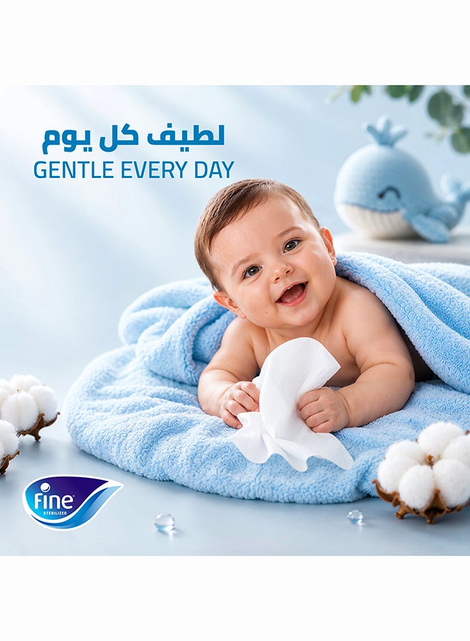 Fine Baby Aqua Wipes 99.9% Pure Water 72 Wipes - Image 3