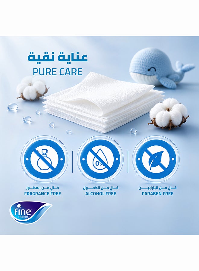 Fine Baby Aqua Wipes 99.9% Pure Water 72 Wipes - Image 2