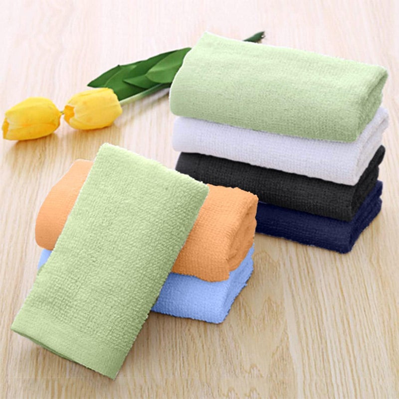 KAHAF COLLECTION 12 Pack Washcloths | Multicolour 100% Cotton Extra Absorbent Face Towels | Soft, Quick Dry Wash Cloths for Bathroom, Spa, Gym, Baby & Travel (12 Packs (12 x 12)) - Image 5