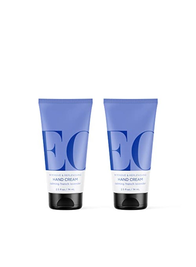 EO Hand Cream 25 Ounce Pack of 2 French Lavender Organic PlantBased Moisturizer for Dry Skin - Image 1