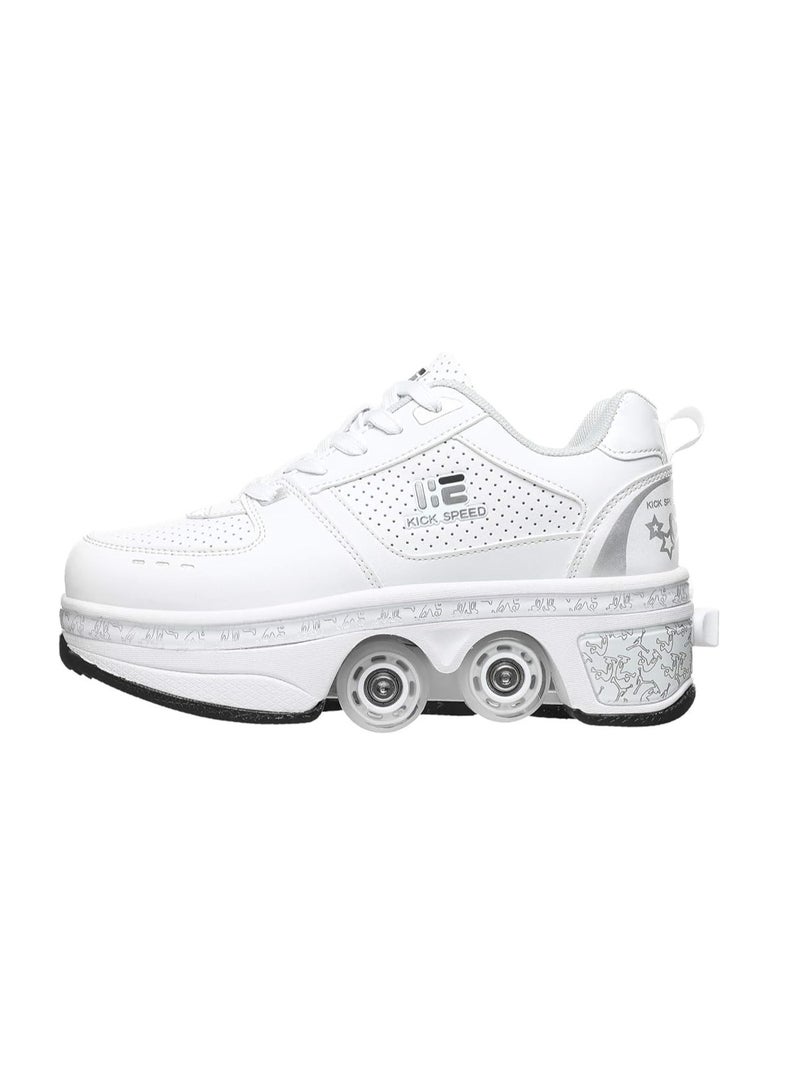Loquat Roller skating for women, quad skating for kids, roller skates for girls, unisex shoes with wheels, roller skates for adults, sports outdoor tech skateboard shoes, walking shoes - Image 1