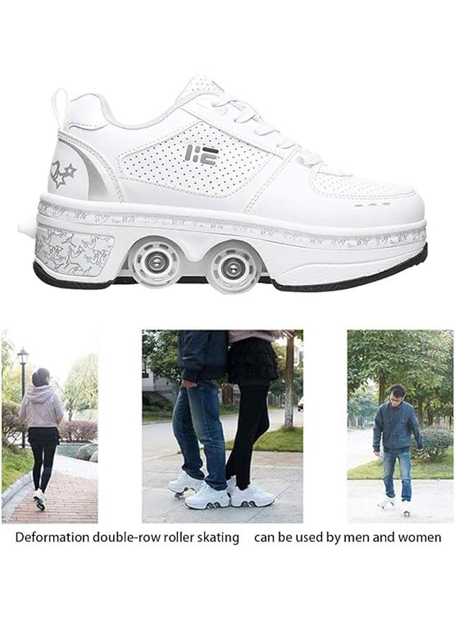 Loquat Roller skating for women, quad skating for kids, roller skates for girls, unisex shoes with wheels, roller skates for adults, sports outdoor tech skateboard shoes, walking shoes - Image 5