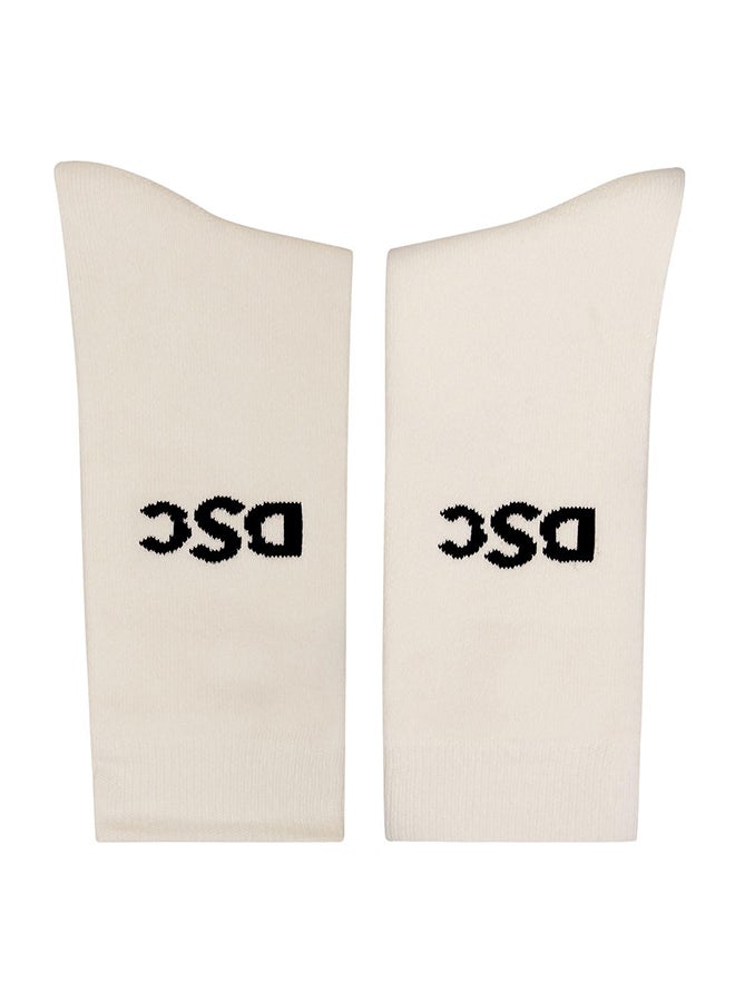 DSC Passion Polyester Cricket Socks Free Size (White) - Image 2