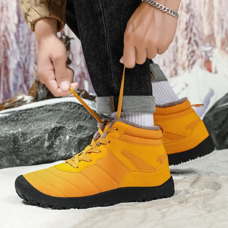 Large Size 48 Waterproof Cotton Shoes For Men Plus Velvet Thickened Mountaineering Cotton Boots Dad Snow Boots - Image 3