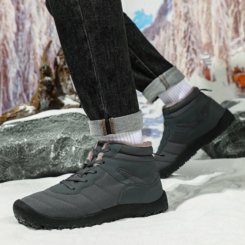 Large Size 48 Waterproof Cotton Shoes For Men Plus Velvet Thickened Mountaineering Cotton Boots Dad Snow Boots - Image 4
