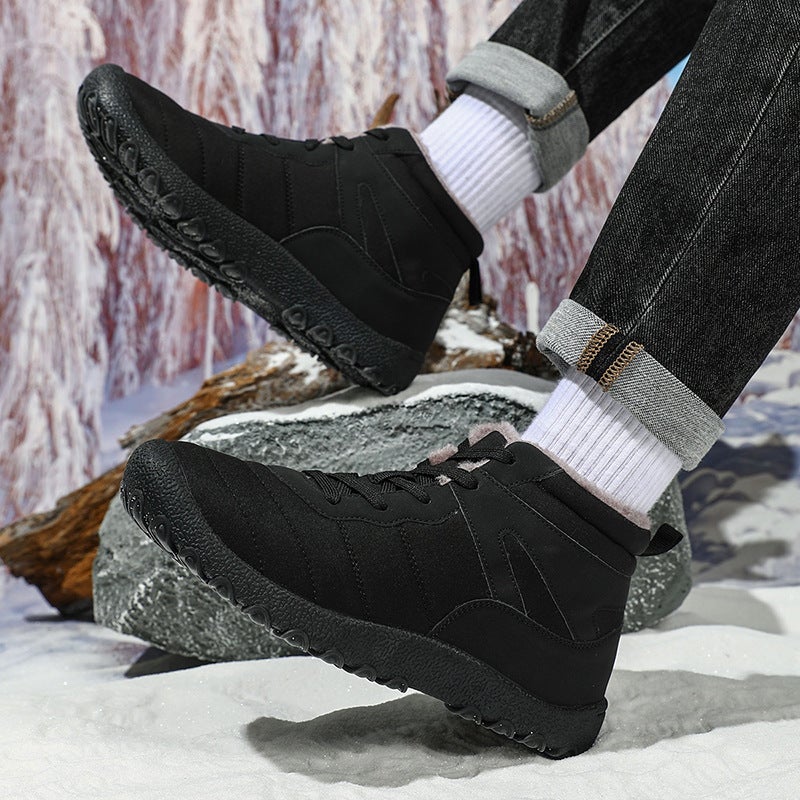 Large Size 48 Waterproof Cotton Shoes For Men Plus Velvet Thickened Mountaineering Cotton Boots Dad Snow Boots - Image 5