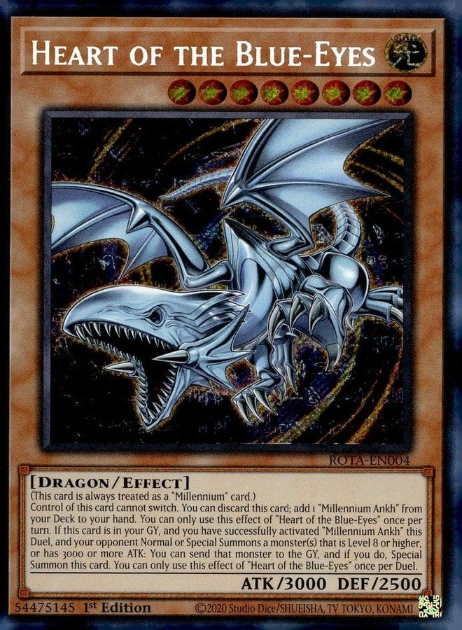 Yu-Gi-Oh! Heart of The Blue-Eyes - ROTA-EN004 - Secret Rare - 1st Edition