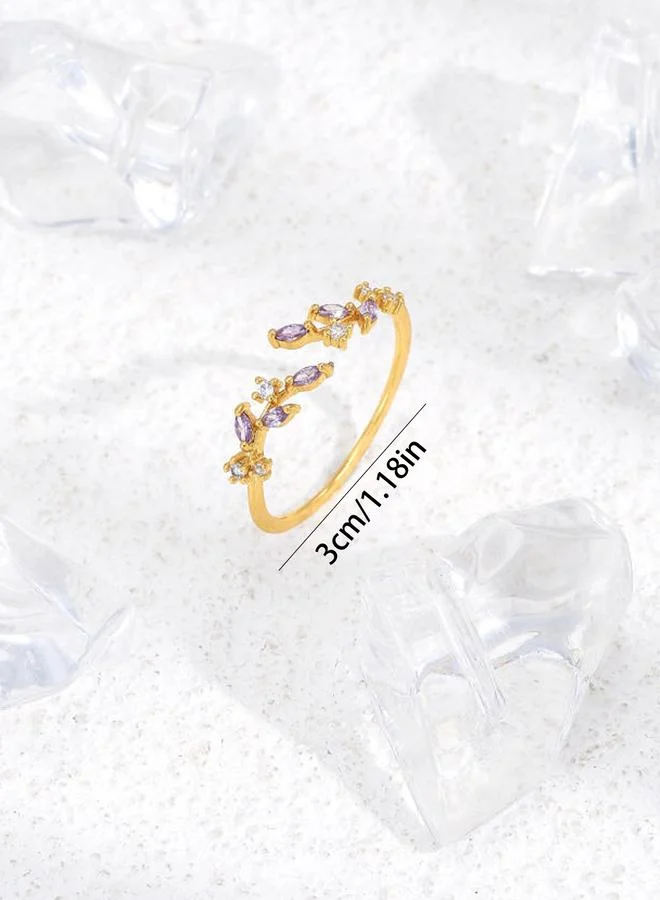 Take Two  Gold Leaf Open Ring for Women | Best Price UAE