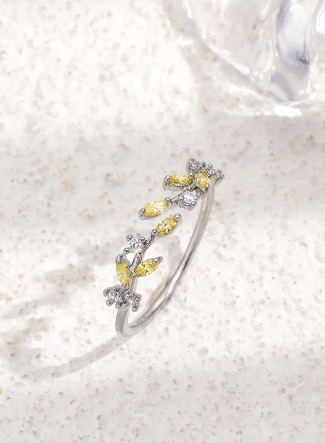 Take Two  Gold Leaf Open Ring for Women | Best Price UAE