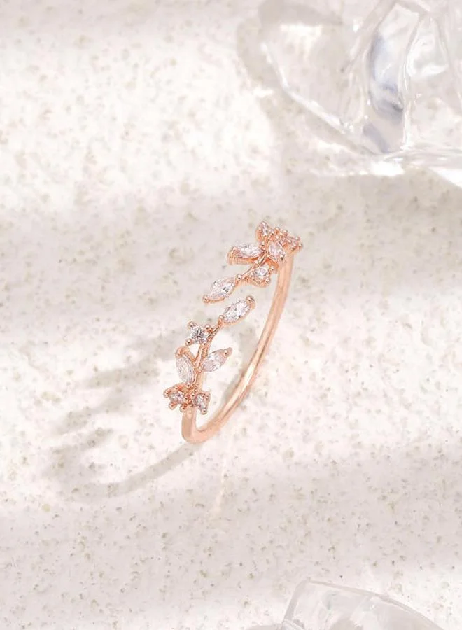 Take Two  Gold Leaf Open Ring for Women | Best Price UAE