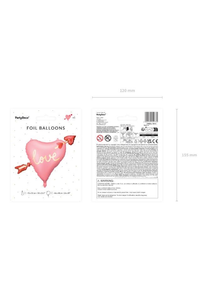 PartyDeco Foil balloon Heart with arrow - Image 4
