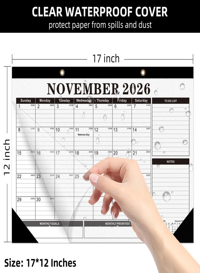 Tcamp 2026 Calendar, Desk Calendar 2026-2027 from January 2026 to June 2027, Big 17" x 12" Wall Calendar with Julian Dates, 18 Months Desk Planner for Home School Office Desktop, Christmas Gifts - Image 3