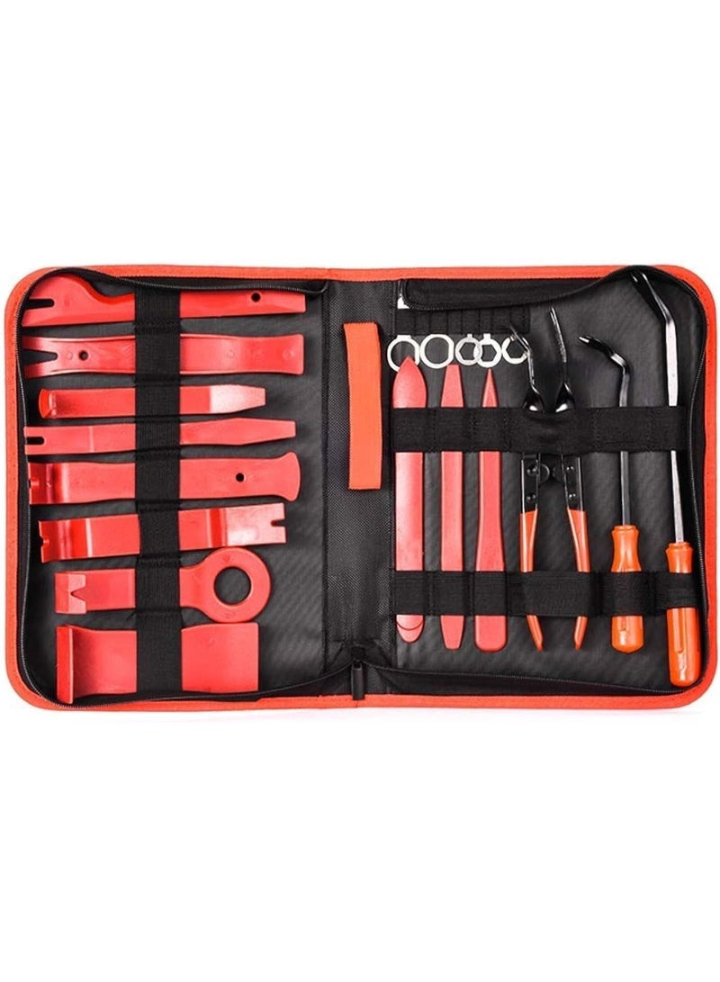 19 قطعة الصوت التلقائي الديكور أداة إزالة مجموعة المشبك ، كماشة ، مقعد تثبيت قطعة إزالة وكيل ، نايلون لوحة أجهزة القياس ، سيارة باب لوحة ستيريو - Image 1