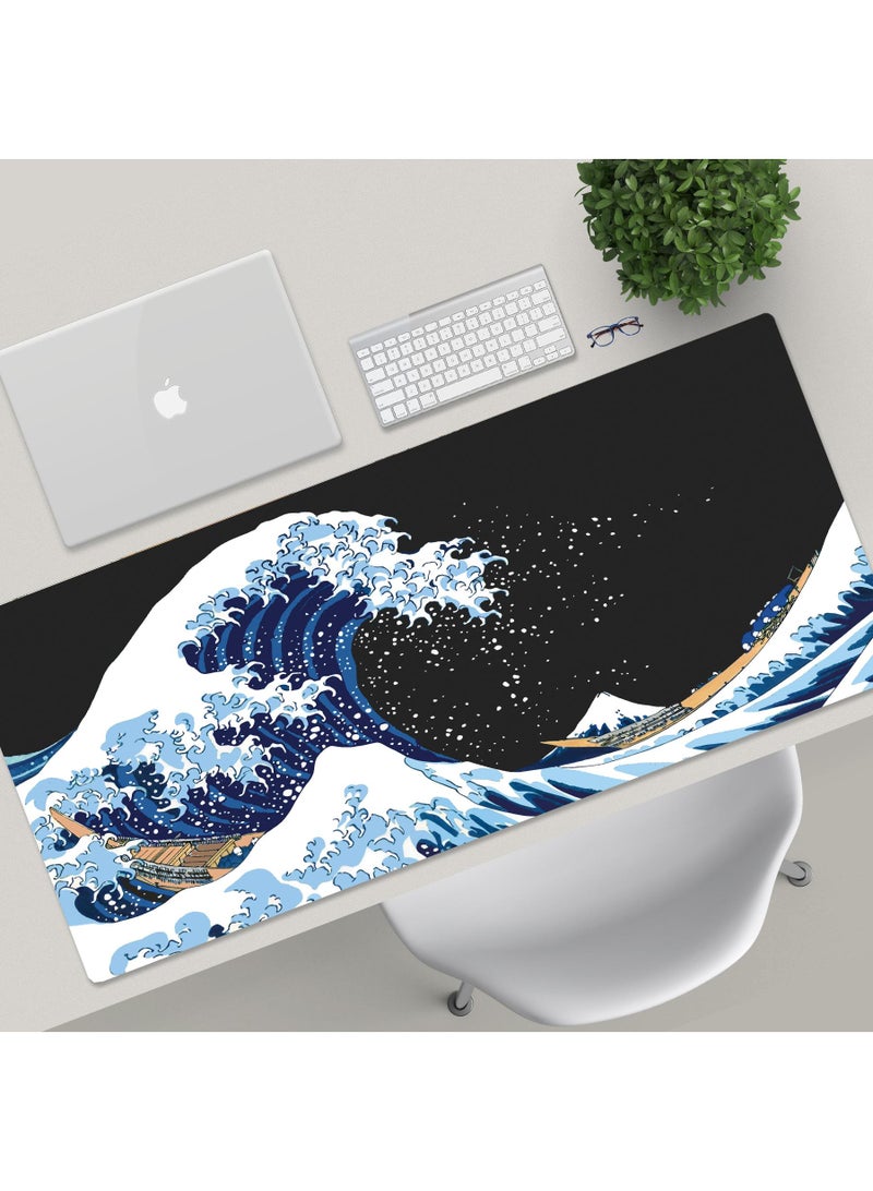 Loquat Gift Gaming Mouse Pad Extended Large Mat Desk Pad Stitched Edges Mousepad Long Mouse Pad And Non-Slip Rubber Base Mice Pad 900x400x4mm  - Image 1