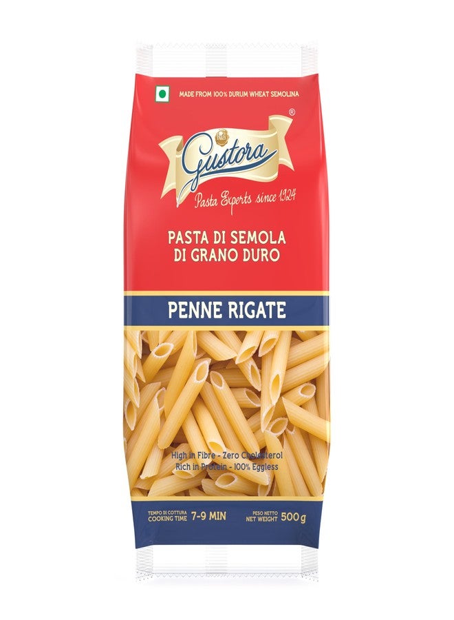 Gustora Combo Pack of Penne Pasta 500g, Tomato Basil & Arrabiata Sauce 400g Each I Italian Pasta & Sauce Combo I Rich in protein & fibre with Zero cholesterol I No Trans Fats - 900gm - Image 2