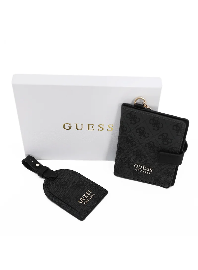 GUESS Guess Women's Designer-Style Faux Leather Wallet, Wristlet & Luggage Tag Set – Travel Accessories Combo