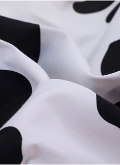 LUNA Home Single 4-piece reversible duvet cover set featuring an adorable black and white cat design.  - Image 5
