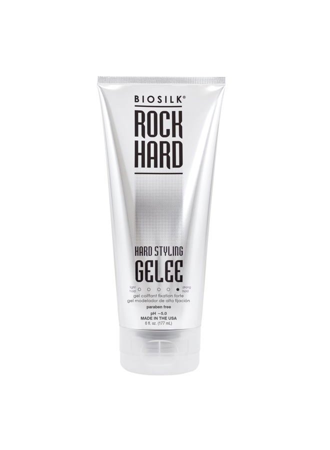BIOSILK Rock Hard Gel, Firm-Hold Hair Gel For Long-Lasting Styles, Sulfate, Paraben, & Cruelty-Free, 6 Oz - Image 1