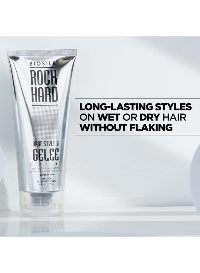 BIOSILK Rock Hard Gel, Firm-Hold Hair Gel For Long-Lasting Styles, Sulfate, Paraben, & Cruelty-Free, 6 Oz - Image 4