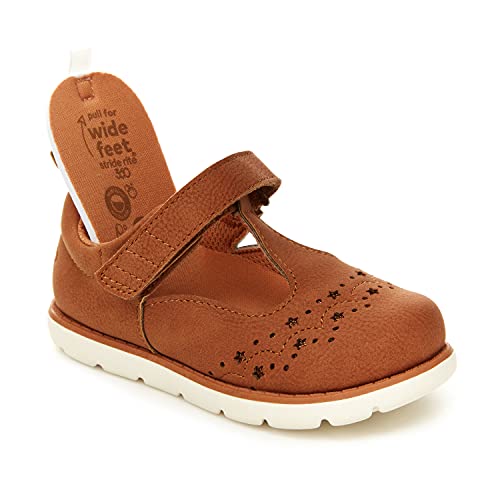 Stride Rite 360 Lacey Mary Janes, Dress Shoes for Girls, Tan (Size 6) - Image 2