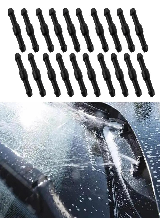HEVLE 20PCS Windshield Washer Hose Connectors, Tube Pipe Fitting Adapter, 2-Way I Type Windshield Hose Connector Kit, Universal Windshield Washer Hose Replacement Fitting for Car Washer Nozzles - Image 1
