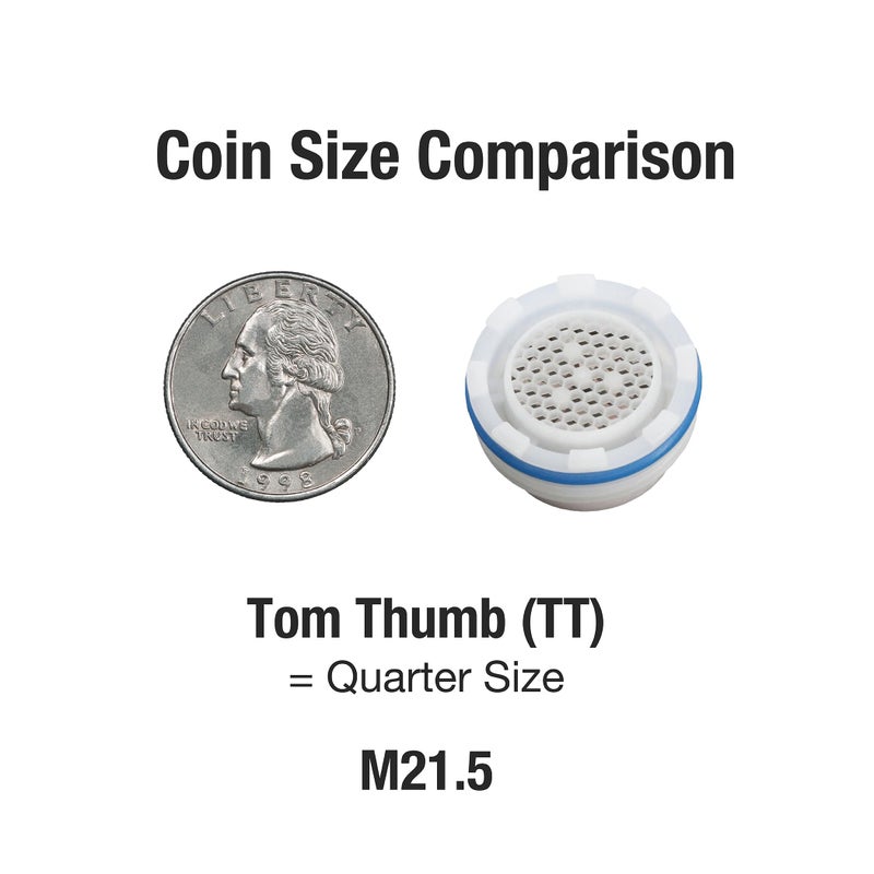 Danco Water Saving 1.2 GPM Junior M21.5 Hidden Faucet Aerator Replacement, 2 Pack (12069) - Image 2