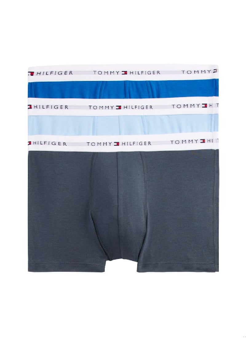 TOMMY HILFIGER Men's 3-Pack Trunks - Cotton, Multicolour  - Image 1
