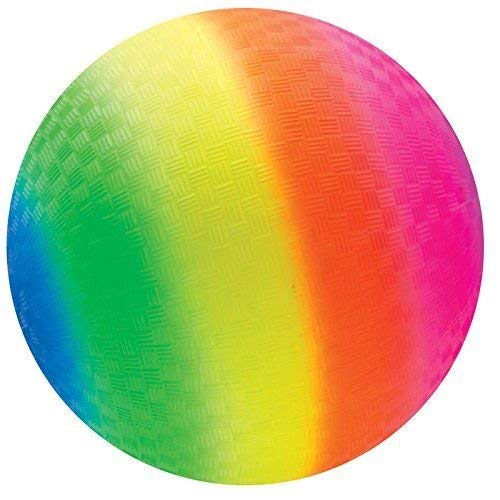 Toys+ 8.5 Inch Rainbow Colored Playground Ball (1 Rainbow Ball) - Image 4