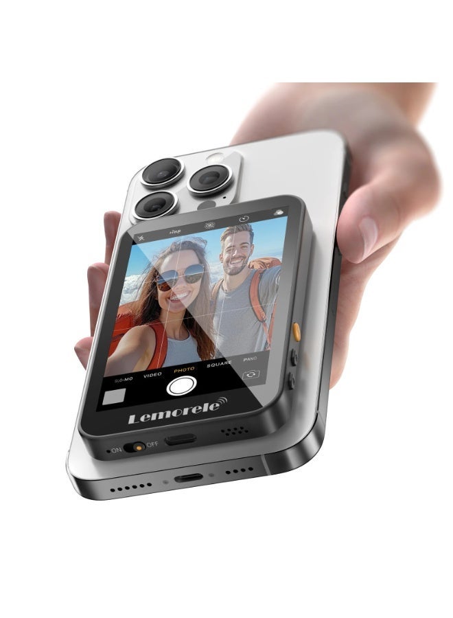 Lemorele R600 Magnetic Selfie Display with Bluetooth Zoom & HD Screen - Image 2