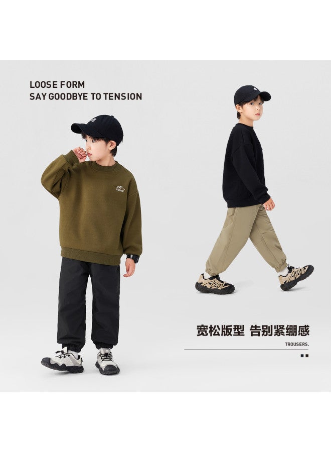 Zuoxi Boys' Cotton-padded Cargo Pants, Kids' Winter Trousers, Spring Casual Joggers, Elastic Cuff Windproof Pants - Image 4