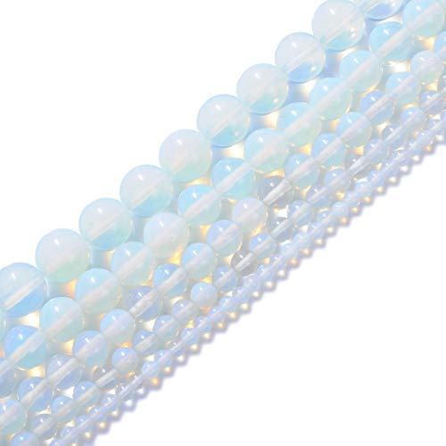 STAR LOONG Natural Stone Beads 6mm Opal Gemstone Round Loose Beads Crystal Energy Stone Healing Power for Jewelry Making DIY,1 Strand 15" - Image 1