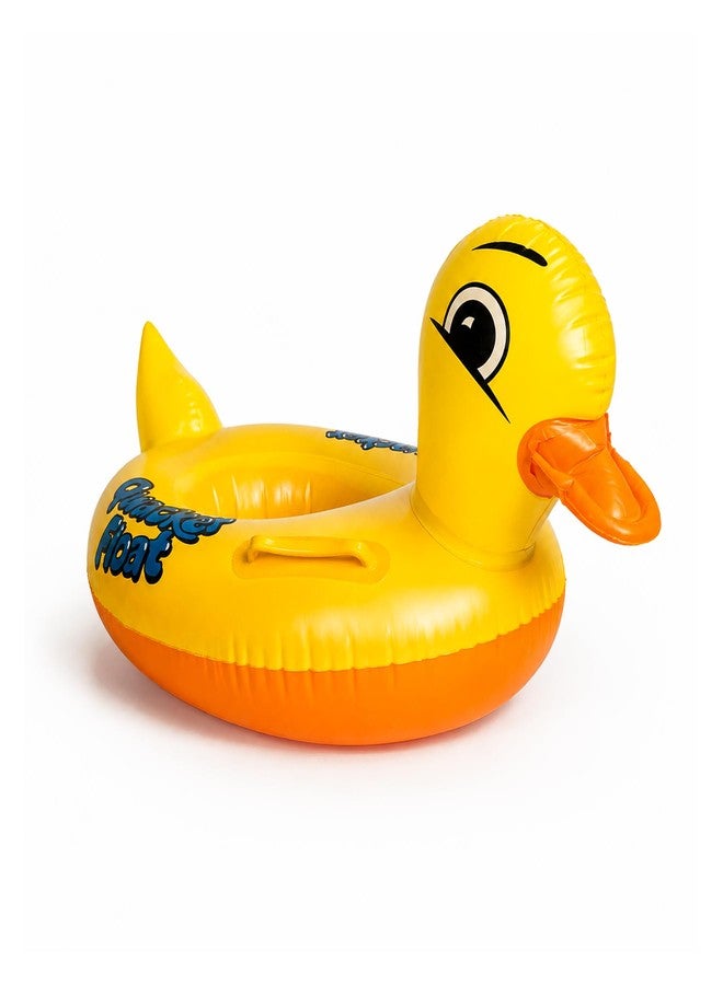 Koochie-Koo Duck Swimming Tube for Kids Inflatable Baby Float Ring for Pool & Beach, PVC Swim Tube with Safe Seat, Handle & Leak-Proof Design for Toddlers Boys Girls - Image 1