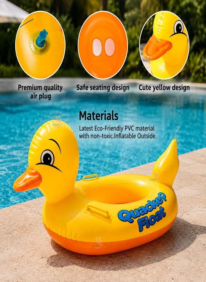Koochie-Koo Duck Swimming Tube for Kids Inflatable Baby Float Ring for Pool & Beach, PVC Swim Tube with Safe Seat, Handle & Leak-Proof Design for Toddlers Boys Girls - Image 4