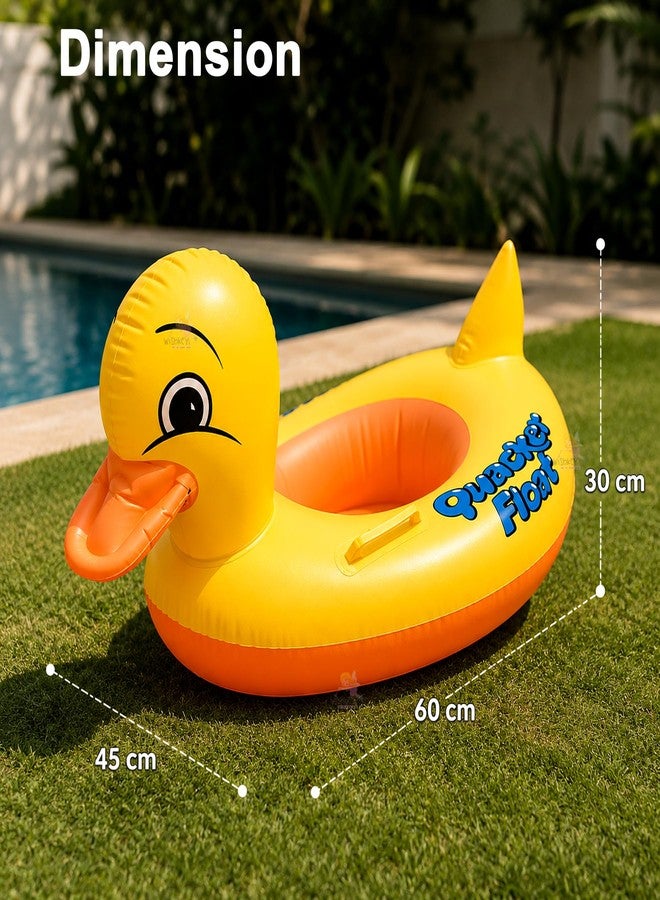 Koochie-Koo Duck Swimming Tube for Kids Inflatable Baby Float Ring for Pool & Beach, PVC Swim Tube with Safe Seat, Handle & Leak-Proof Design for Toddlers Boys Girls - Image 2
