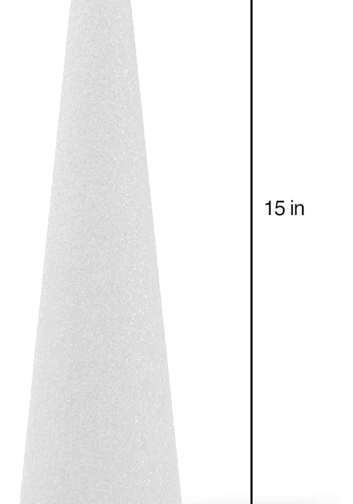 FloraCraft كون فوم ستايروفوم من فلورا كرافت - 15 بوصة فوم أبيض للحرف اليدوية لمشاريع DIY - Image 2