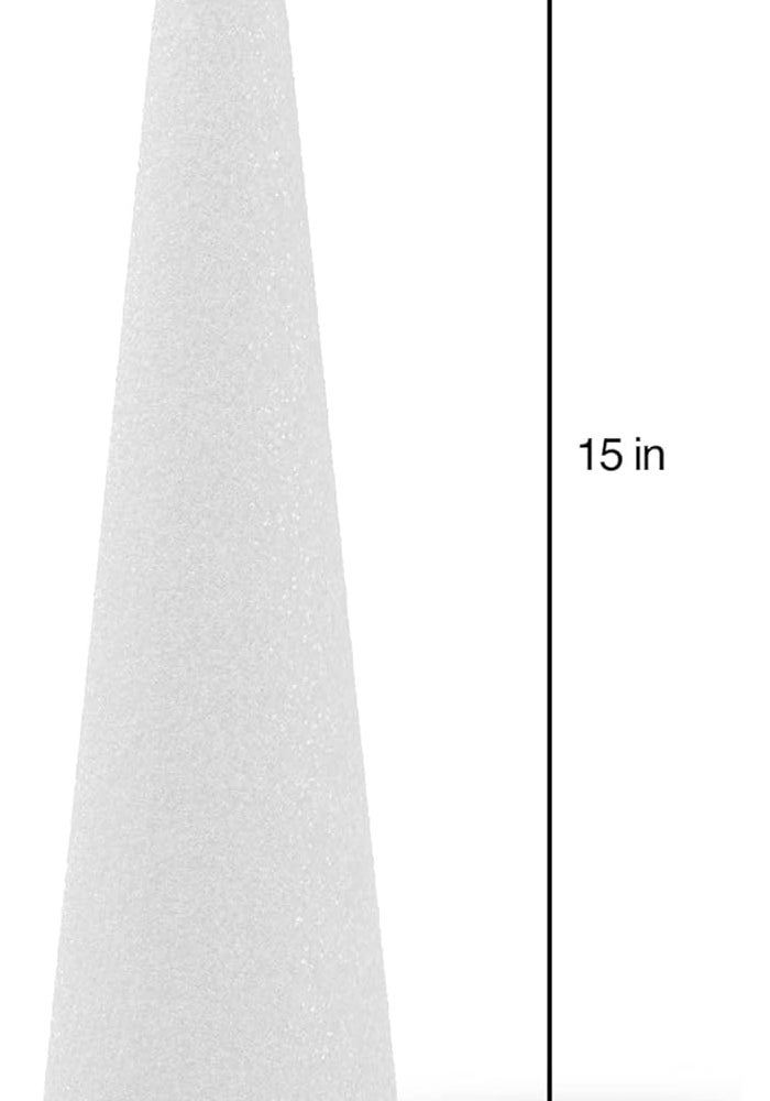 FloraCraft كون فوم ستايروفوم من فلورا كرافت - 15 بوصة فوم أبيض للحرف اليدوية لمشاريع DIY - Image 3