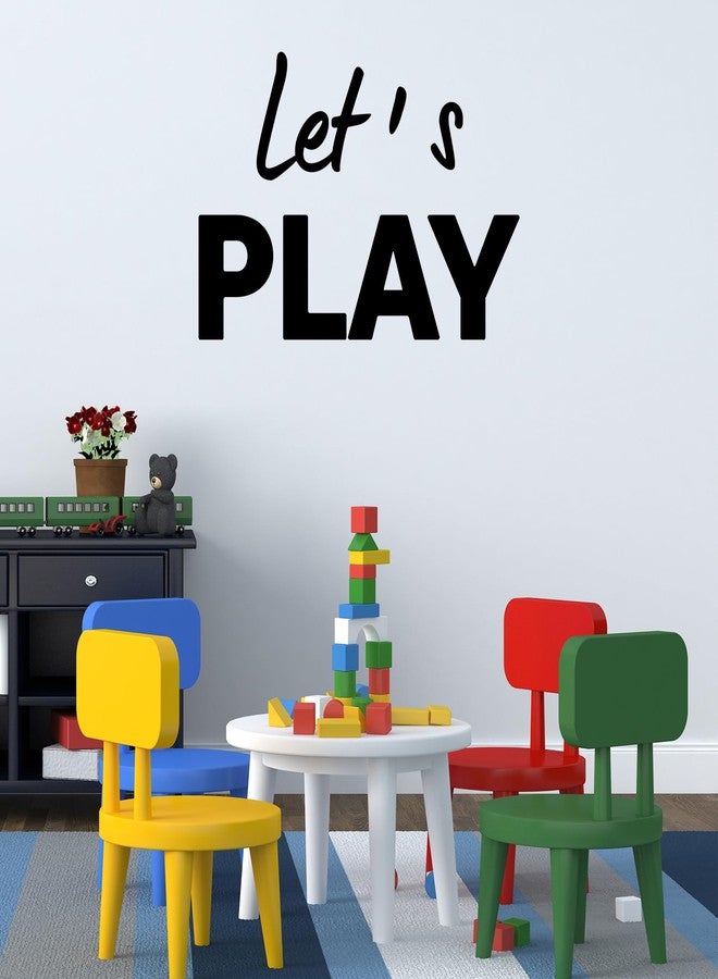 thovorrnl Let's Play Wall Decals Kids Room Wall Stickers, Removable Vinyl DIY Wall Murals Wallpaper for Nursery Children Baby Kids Boys Girls Bedroom Living Room Home Decoration - Image 1