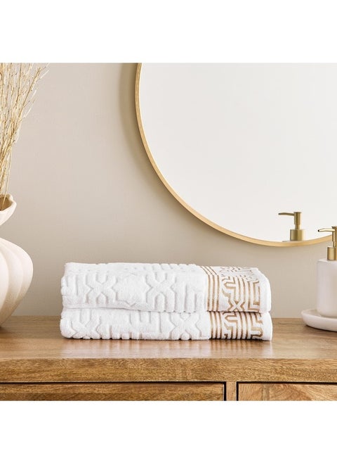 Skyline Mirage Lurex Patterned Cotton Bath Towel 140 x 70 cm