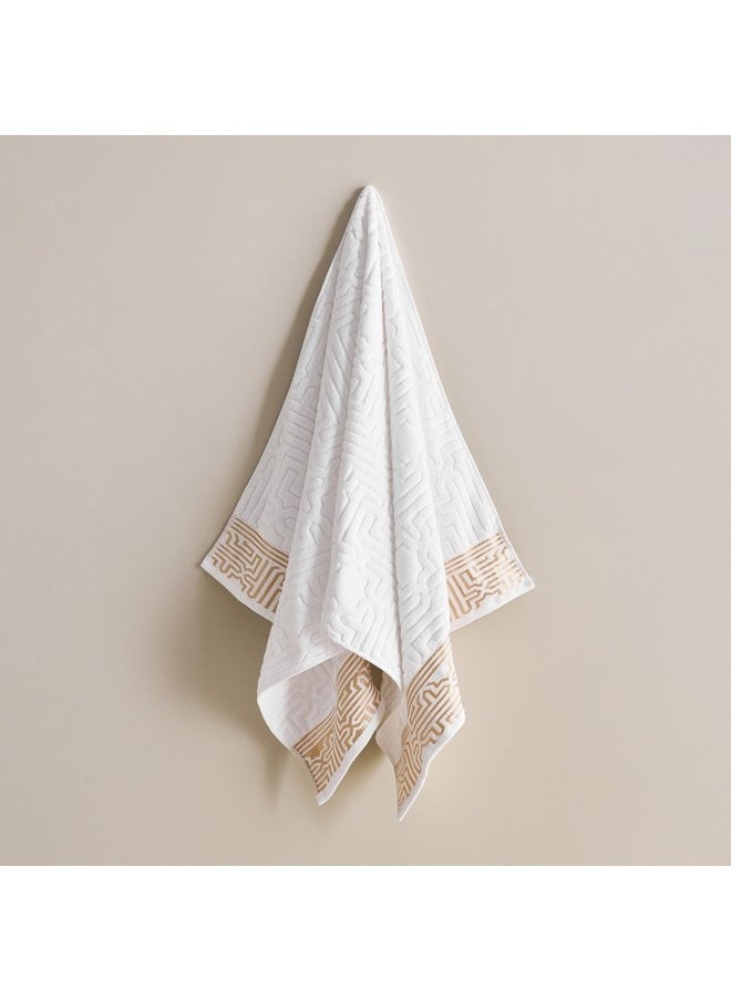 Home Box - Skyline Mirage Lurex Patterned Cotton Bath Towel 140 x 70 cm - Image 1