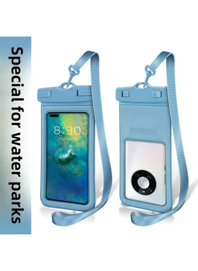 Generic - Waterproof Mobile Phone Bag For Water Park Can Touch Screen Swimming Waterproof Mobile Phone Case Takeaway Special Mobile Phone Seal-Color:Macaron Blue (for 99% Models)-Dimensions:independent Packaging - Image 1