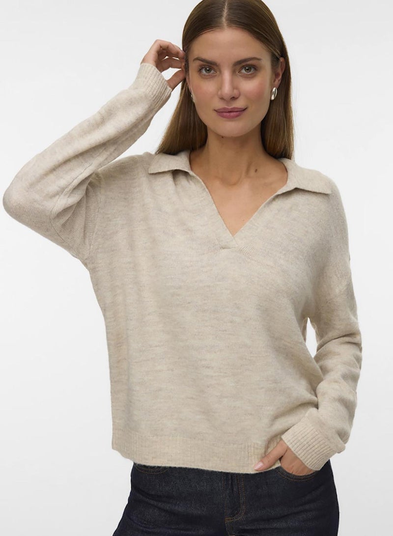 VERO MODA Vmlefile Ls Poloneck Pullover - Image 4
