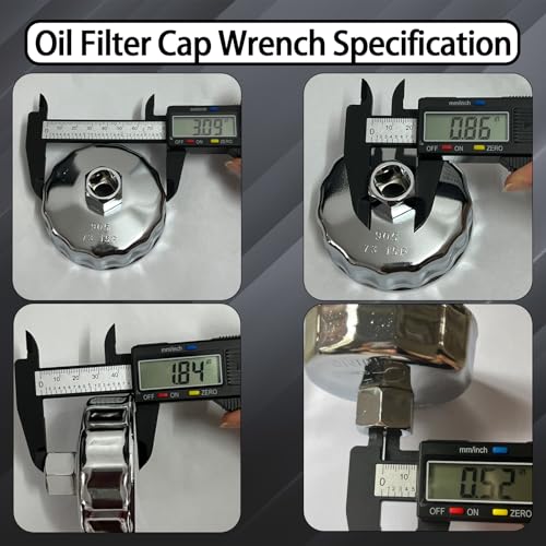 RXALASKA 73mm Oil Filter Wrench, 15 Flute Wrench & 1/2Inch Square Drive Flute Oil Filter Removal Tool, Compatible with PF63/PF64 Oil Filter - Image 4