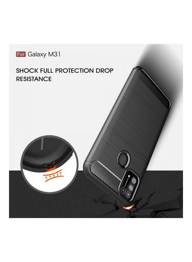 نيبمينينت جراب لهاتف سامسونج جالاكسي M31 ، هاتف مقاوم للانزلاق فائق النحافة متين من البولي يوريثان الحراري أسود - Image 2