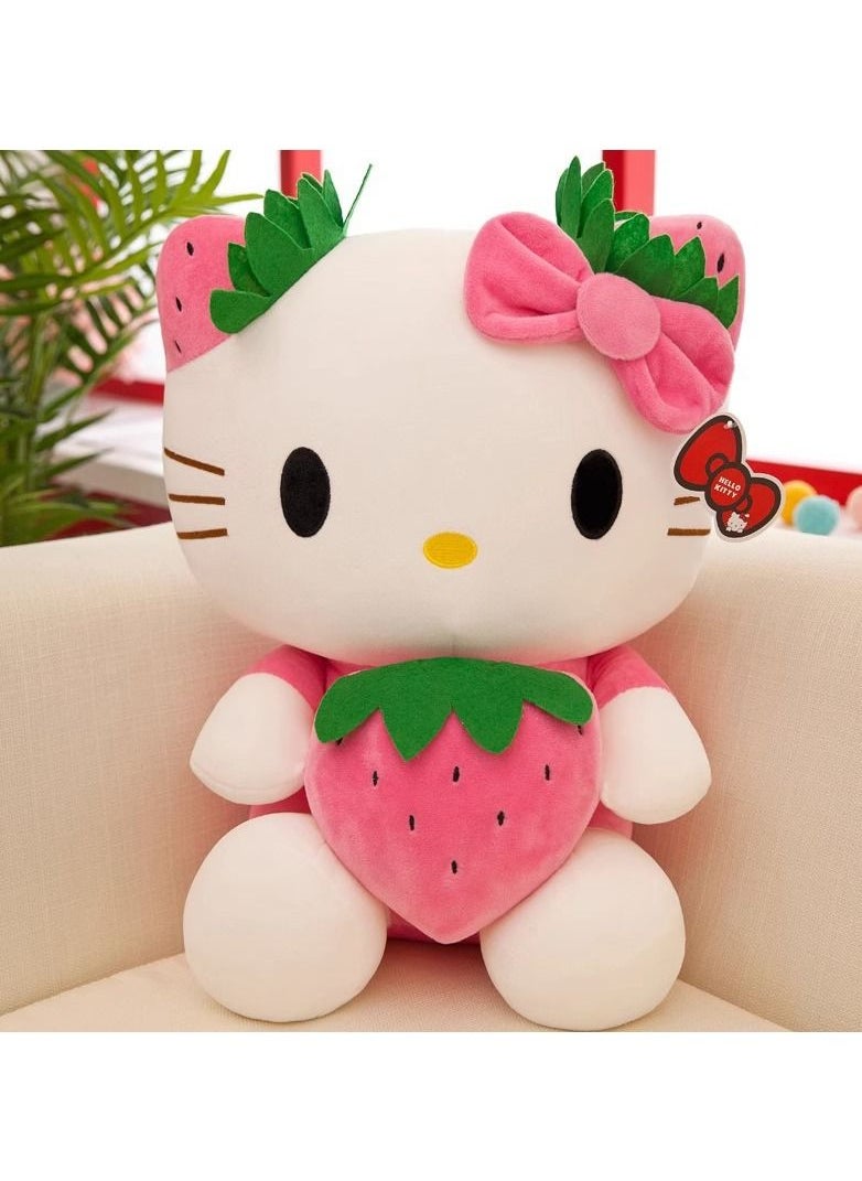 Hello Kitty - دمية هالو كيتي القطيفة على شكل فراولة وردية بسعر خاص - Image 1