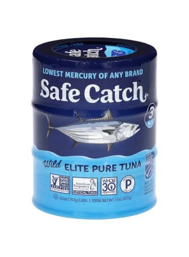 Safe Catch Elite Wild Tuna 142 grams x 3 (Pack of 3)