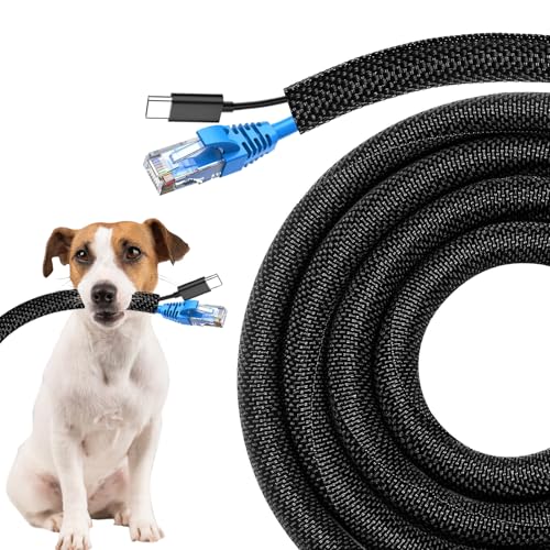 Secbolt Cord Protectors from Pets No Chew, 10ft - 3/8 inch Ultra Durable Cord Covers for Pets, Bite-Resistant Cable and Wire Protector for Cats, Dogs, Rabbits - Black - Image 1